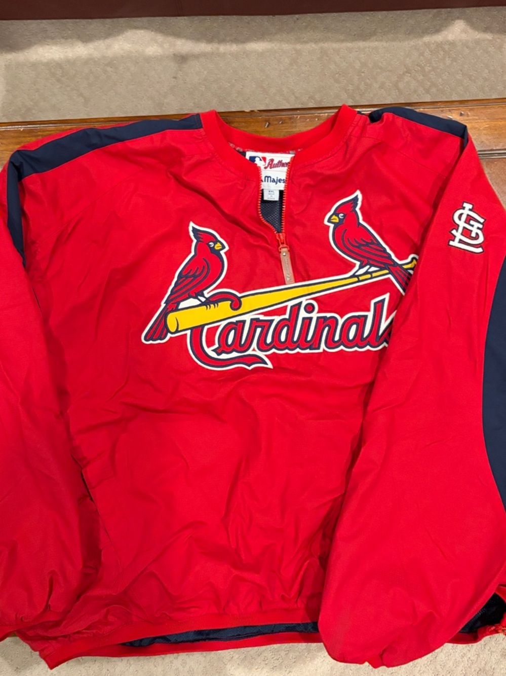 Majestic Red and Navy St. Louis Cardinals Pullover